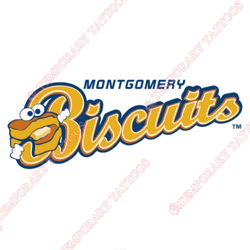 Montgomery Biscuits Customize Temporary Tattoos Stickers NO.7738
